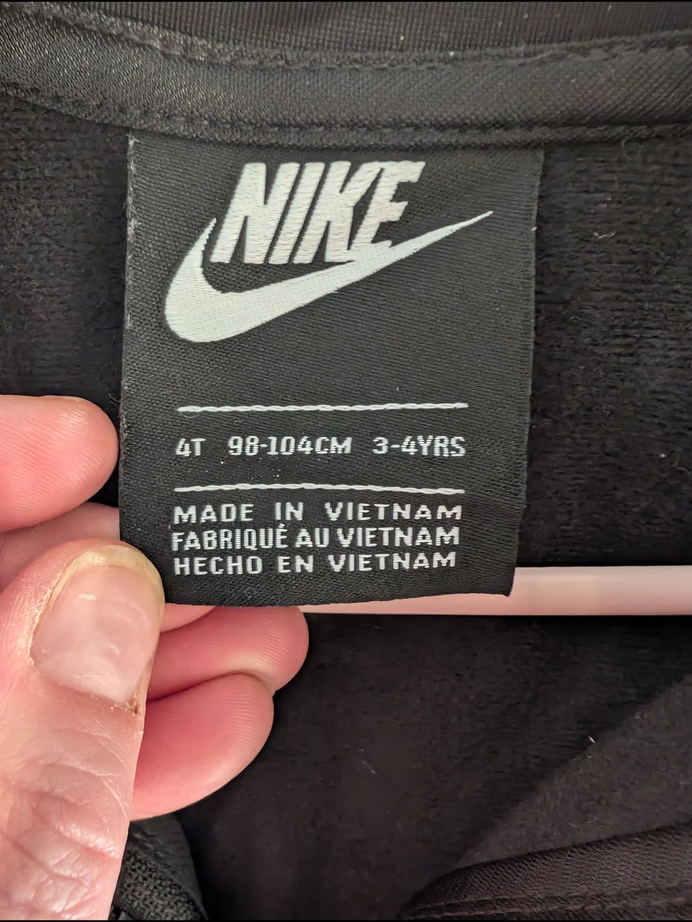 Nike 4T Kids' Black Full-Zip Jacket